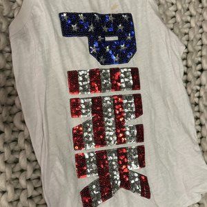 VS PINK Red White & Blue sequin tank - XS/S
